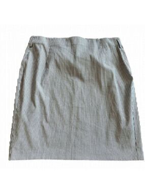 LANE BRYANT Plus Size Cotton Pencil Skirt, Railroad Stripe, Size 22